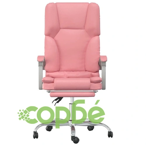 Масажен наклоняем офис стол, розов, изкуствена кожа ➤ топ цена ➤ sorbe.bg