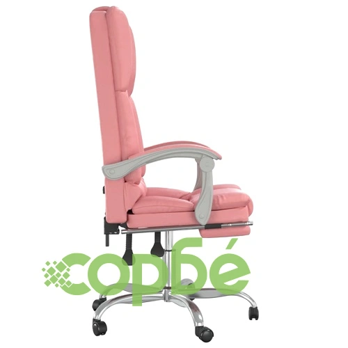 Масажен наклоняем офис стол, розов, изкуствена кожа ➤ топ цена ➤ sorbe.bg
