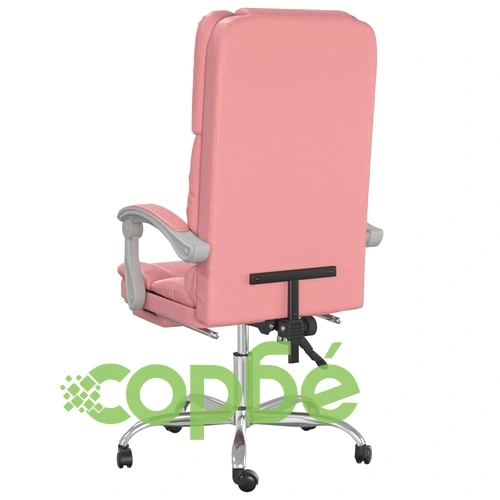 Масажен наклоняем офис стол, розов, изкуствена кожа ➤ топ цена ➤ sorbe.bg
