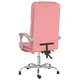 Масажен наклоняем офис стол, розов, изкуствена кожа