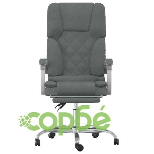 Масажен наклоняем офис стол, тъмносив, текстил ➤ топ цена ➤ sorbe.bg