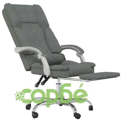 Масажен наклоняем офис стол, тъмносив, текстил ➤ топ цена ➤ sorbe.bg