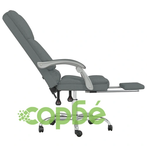 Масажен наклоняем офис стол, тъмносив, текстил ➤ топ цена ➤ sorbe.bg