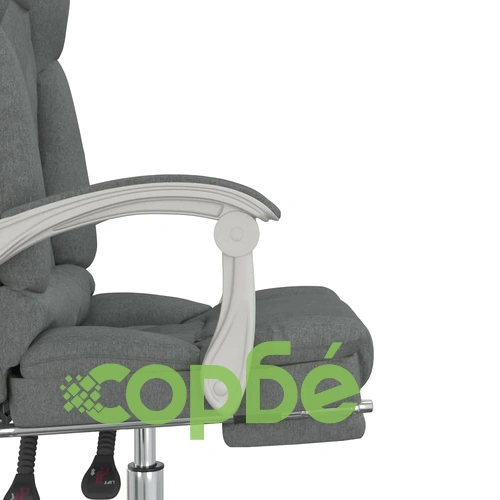 Масажен наклоняем офис стол, тъмносив, текстил ➤ топ цена ➤ sorbe.bg