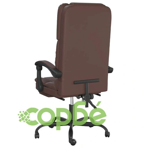 Масажен наклоняем офис стол, кафяв, изкуствена кожа ➤ топ цена ➤ sorbe.bg