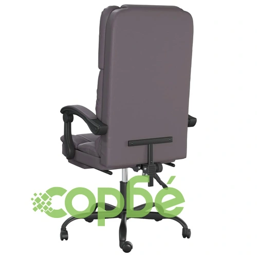 Масажен наклоняем офис стол, сив, изкуствена кожа ➤ топ цена ➤ sorbe.bg