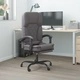 Масажен наклоняем офис стол, сив, изкуствена кожа