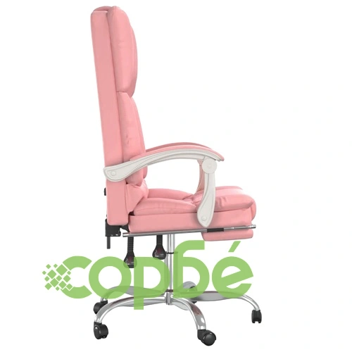 Масажен наклоняем офис стол, розов, изкуствена кожа ➤ топ цена ➤ sorbe.bg