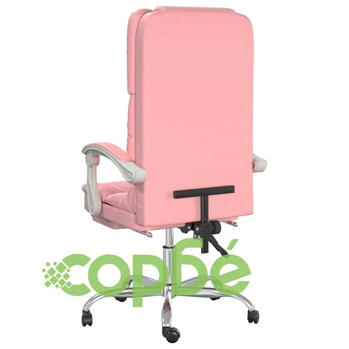 Масажен наклоняем офис стол, розов, изкуствена кожа ➤ топ цена ➤ sorbe.bg