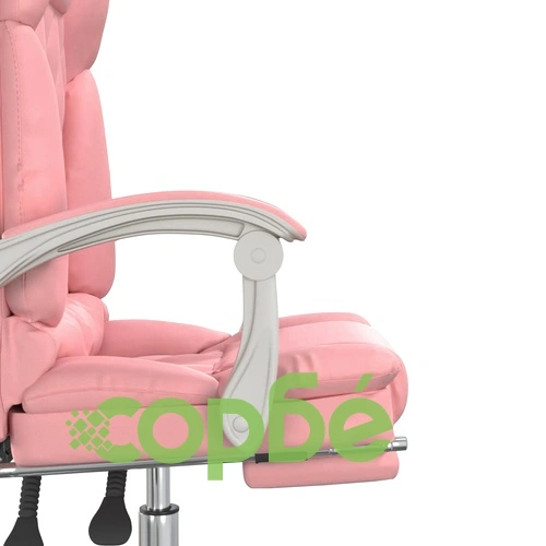 Масажен наклоняем офис стол, розов, изкуствена кожа ➤ топ цена ➤ sorbe.bg