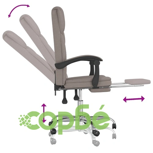 Наклоняем офис стол, таупе, текстил ➤ топ цена ➤ sorbe.bg