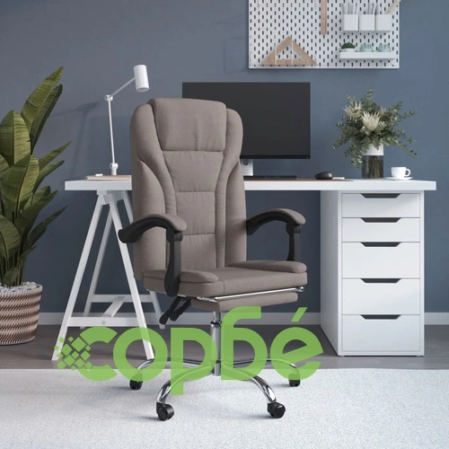 Наклоняем офис стол, таупе, текстил ➤ топ цена ➤ sorbe.bg