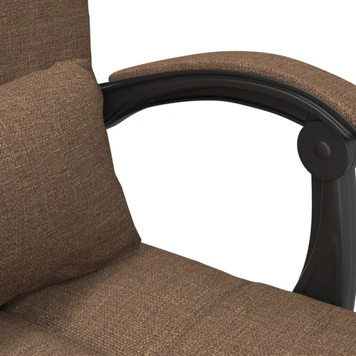 Масажен наклоняем офис стол, кафяв, текстил ➤ топ цена ➤ sorbe.bg