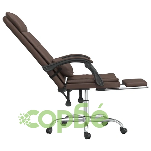 Масажен наклоняем офис стол, кафяв, изкуствена кожа ➤ топ цена ➤ sorbe.bg