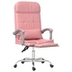 Масажен наклоняем офис стол, розов, изкуствена кожа