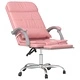 Масажен наклоняем офис стол, розов, изкуствена кожа