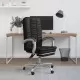 Наклоняем офис стол, черен, изкуствена кожа