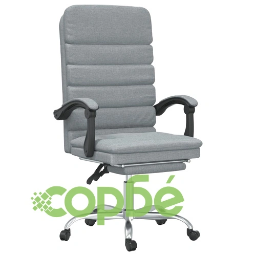 Масажен наклоняем офис стол, светлосив, текстил ➤ топ цена ➤ sorbe.bg