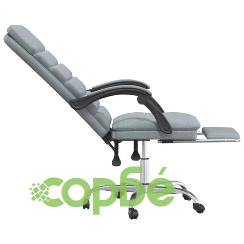 Масажен наклоняем офис стол, светлосив, текстил ➤ топ цена ➤ sorbe.bg