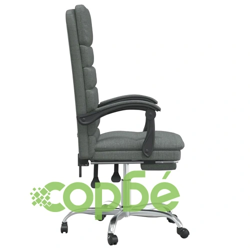 Масажен наклоняем офис стол, тъмносив, текстил ➤ топ цена ➤ sorbe.bg