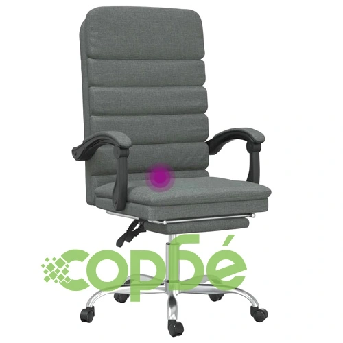 Масажен наклоняем офис стол, тъмносив, текстил ➤ топ цена ➤ sorbe.bg