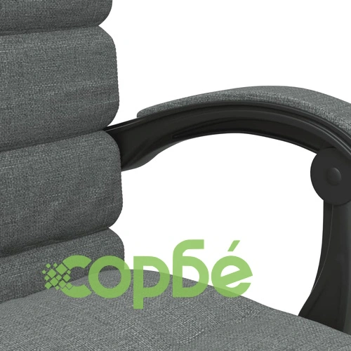 Масажен наклоняем офис стол, тъмносив, текстил ➤ топ цена ➤ sorbe.bg
