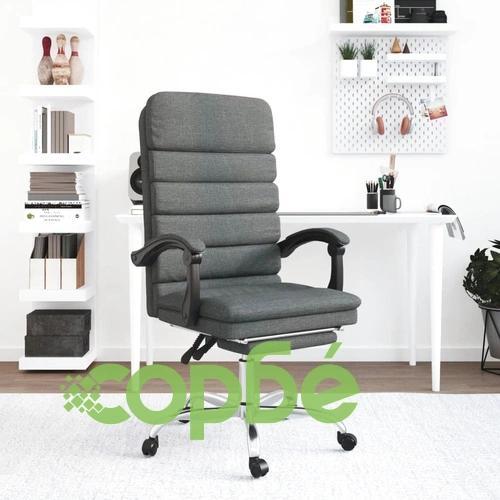 Масажен наклоняем офис стол, тъмносив, текстил ➤ топ цена ➤ sorbe.bg