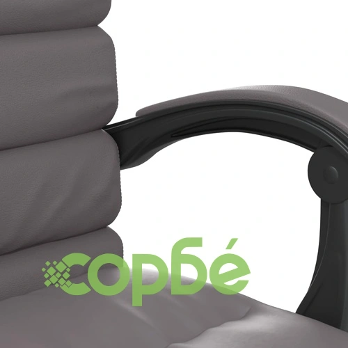 Масажен наклоняем офис стол, сив, изкуствена кожа ➤ топ цена ➤ sorbe.bg