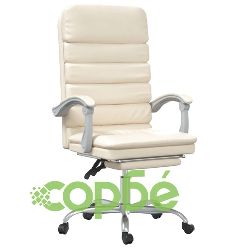 Масажен наклоняем офис стол, кремав, изкуствена кожа ➤ топ цена ➤ sorbe.bg