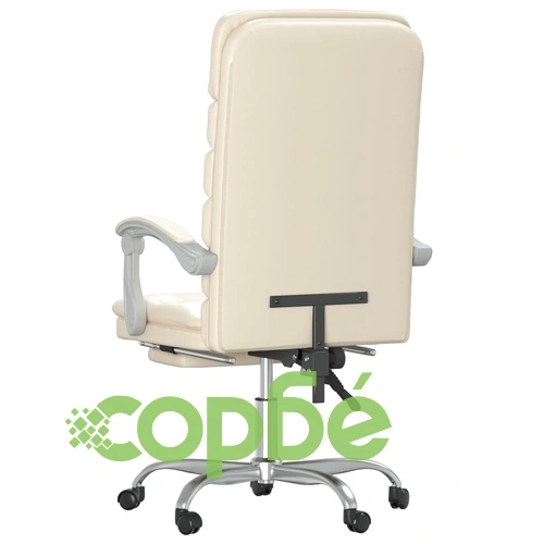 Масажен наклоняем офис стол, кремав, изкуствена кожа ➤ топ цена ➤ sorbe.bg