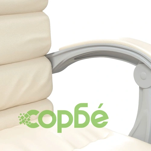 Масажен наклоняем офис стол, кремав, изкуствена кожа ➤ топ цена ➤ sorbe.bg