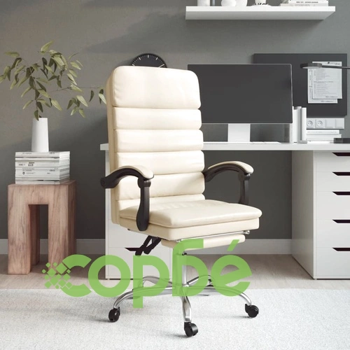 Масажен наклоняем офис стол, кремав, изкуствена кожа ➤ топ цена ➤ sorbe.bg
