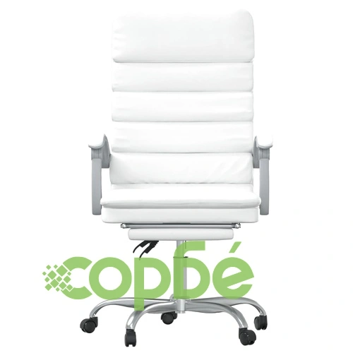 Масажен наклоняем офис стол, бял, изкуствена кожа ➤ топ цена ➤ sorbe.bg