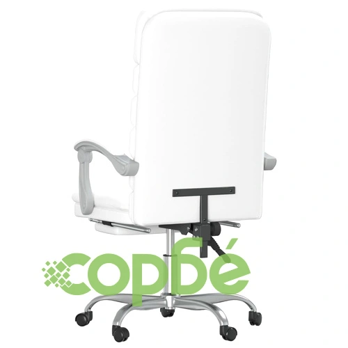 Масажен наклоняем офис стол, бял, изкуствена кожа ➤ топ цена ➤ sorbe.bg