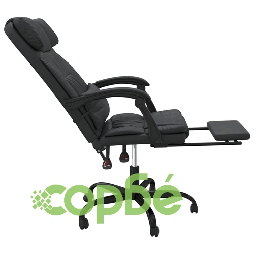 Наклоняем офис стол, черен, изкуствена кожа ➤ топ цена ➤ sorbe.bg