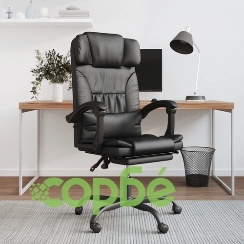 Наклоняем офис стол, черен, изкуствена кожа ➤ топ цена ➤ sorbe.bg