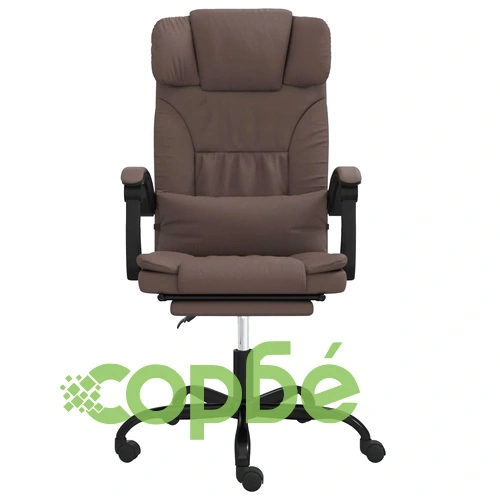 Наклоняем офис стол, кафяв, изкуствена кожа ➤ топ цена ➤ sorbe.bg