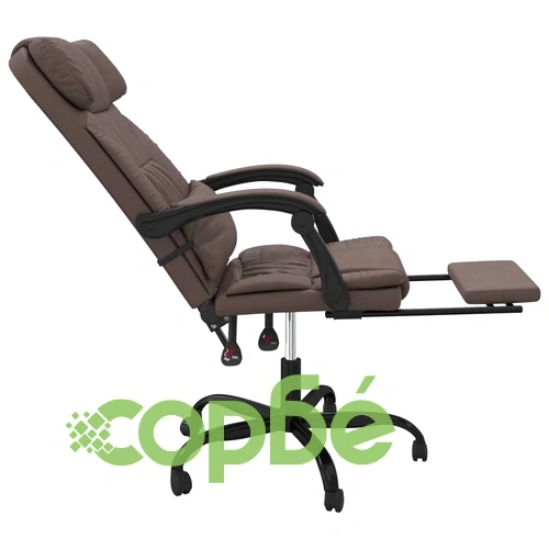 Наклоняем офис стол, кафяв, изкуствена кожа ➤ топ цена ➤ sorbe.bg