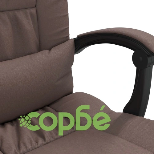 Наклоняем офис стол, кафяв, изкуствена кожа ➤ топ цена ➤ sorbe.bg