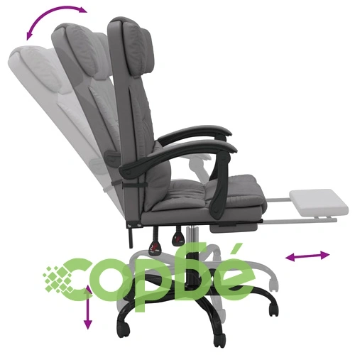 Наклоняем офис стол, сив, изкуствена кожа ➤ топ цена ➤ sorbe.bg