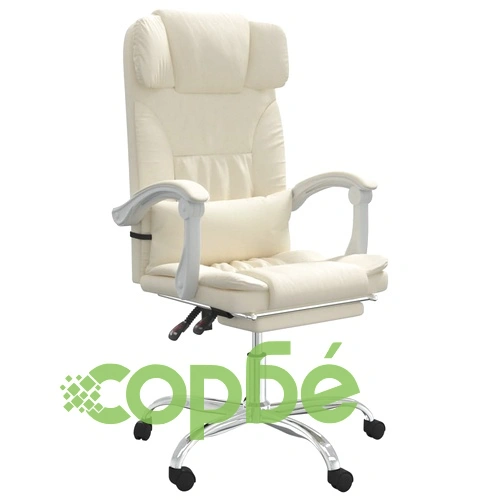 Накланяем офис стол, кремав, изкуствена кожа ➤ топ цена ➤ sorbe.bg