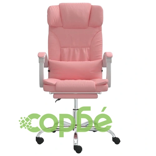 Наклоняем офис стол, розов, изкуствена кожа ➤ топ цена ➤ sorbe.bg
