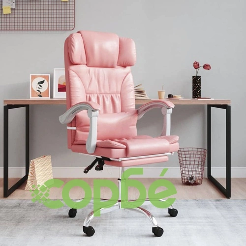 Наклоняем офис стол, розов, изкуствена кожа ➤ топ цена ➤ sorbe.bg