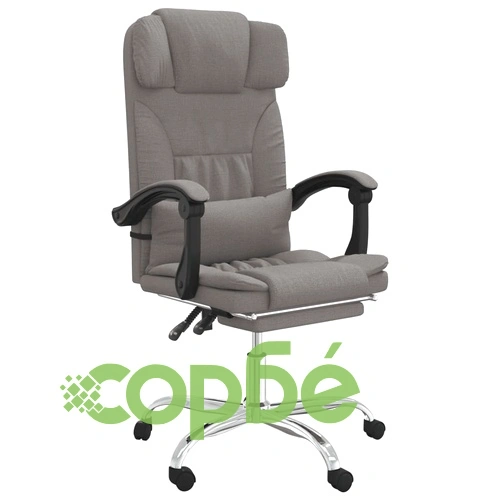 Масажен наклоняем офис стол, таупе, текстил ➤ топ цена ➤ sorbe.bg
