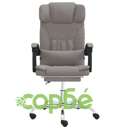 Масажен наклоняем офис стол, таупе, текстил ➤ топ цена ➤ sorbe.bg