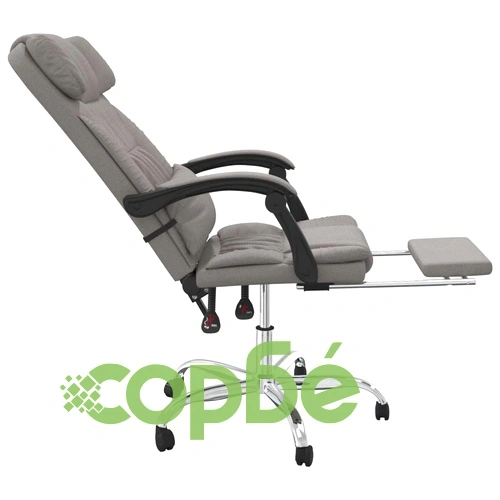 Масажен наклоняем офис стол, таупе, текстил ➤ топ цена ➤ sorbe.bg