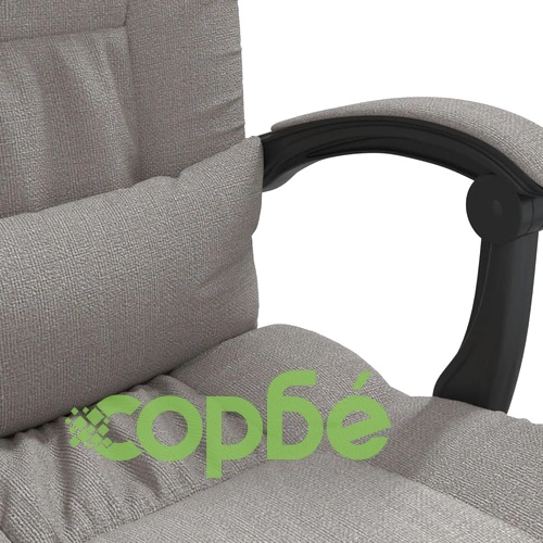 Масажен наклоняем офис стол, таупе, текстил ➤ топ цена ➤ sorbe.bg