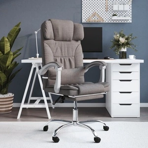 Масажен наклоняем офис стол, таупе, текстил