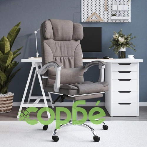 Масажен наклоняем офис стол, таупе, текстил ➤ топ цена ➤ sorbe.bg