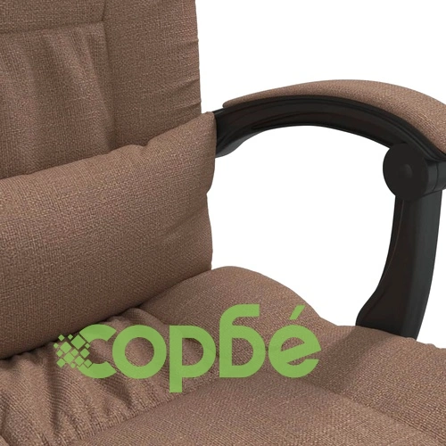 Масажен наклоняем офис стол, кафяв, текстил ➤ топ цена ➤ sorbe.bg